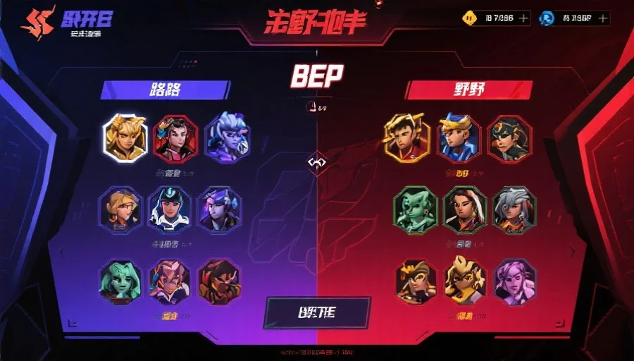 双方BP阵容分布图